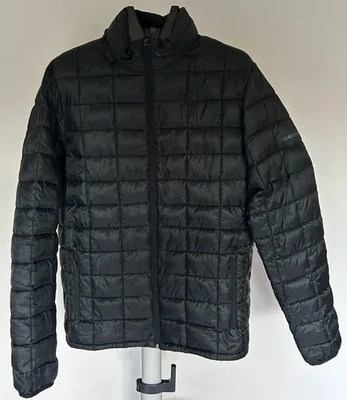 Jaqueta acolchoada Quicksilver preta grande embalável capuz escondido 3M Thinsulate - Imagem 1 de 4