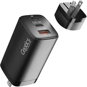 65W USB-C Ultra Compact Charger - Small USB + Dual USB-C - 3 Ports - Fast QC & P - Picture 1 of 5