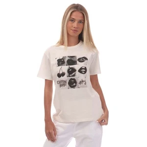 Women's Hugo Boss Damacia_2 Regular-Fit T-Shirt in Cream - Afbeelding 1 van 4