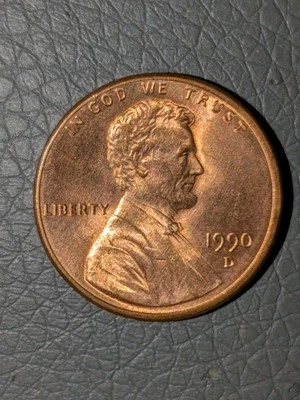 1990-D 1c Memorial Cent Deep Red Misaligned Die Error Struck Through Grease Unc+ - Image 1 of 4