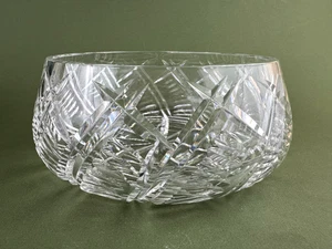 Waterford Horizontal Pinwheel Spiral Cut All Over Crystal Serving Round Bowl 7'' - Picture 1 of 14