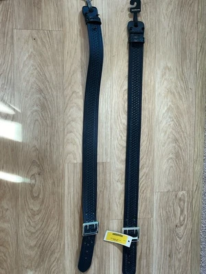 LOTE (2) Cinturones de trabajo nuevos talla 30 Safariland 87 forrados de gamuza negra tejido de canasta Foto 1 de 4