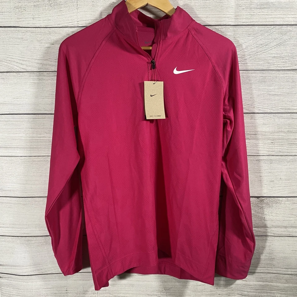 Nike Dri-FIT ADV Tour 1/2-Zip Men's Small Long Sleeve Golf Fireberry DR5281-615