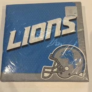 Detroit Lions NFL Football Sports Theme Party Paper Luncheon Napkins 36 Ct NEW - Picture 1 of 3