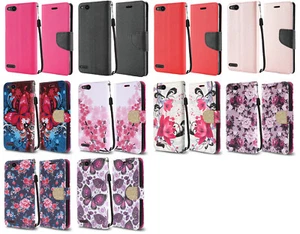 Wallet Pouch Case Phone Cover for ZTE ZFive G C Z557BL Z558VL - Picture 1 of 11