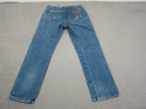 Jeans vintage Wrangler adulto W 34 L 32 blu taglio cowboy lavaggio medio uomo 13 MWZ - Foto 1 di 18