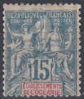FRENCH OCEANIC SETTLEMENTS 1892 15c TABLET MINT (ID:211/D47754)