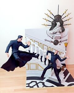 McFarlane Matrix Reloaded Neo Chateau Staircase Fight Scene Missing Parts