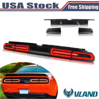 Luces traseras LED VLAND ahumadas para Dodge Challenger 2008-2014 indicador secuencial Foto 1 de 4