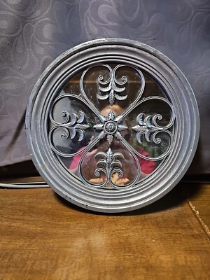 Round Mirror Wall Hanging  Gray 10" - Image 1 of 2