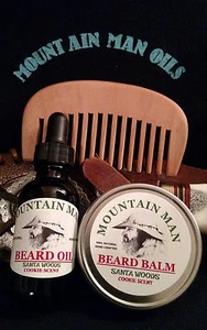 PAQUETE COMBINADO DE ACEITES DE MONTAÑA HOMBRE ACEITE PARA BARBA, BÁLSAMO PARA BARBA Y PALO DE ROSA - Imagen 1 de 2