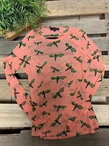 ADOLFO DOMINGUEZ LIMITED EDITION WOMANS PINK NETTED TOP SZ LARGE - Picture 1 of 8