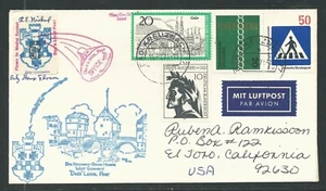 1971 GREAT BRITAIN rocket mail Doc's Local Post - Leicester, Bad Kreuznach FDC - Picture 1 of 2