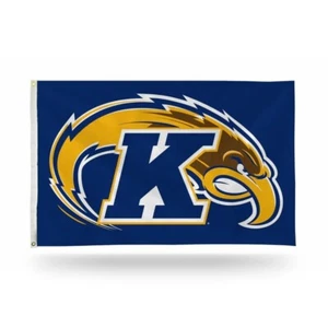 Kent State Golden Flashes Blue Background Team Logo Flag 3x5 FT Banner - Picture 1 of 1