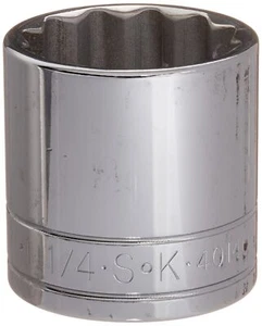 SK Tools USA 1/2" Drive, 1-1/4", 12 Point, Standard Chrome Socket | 40140 - Picture 1 of 1