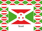 Assortiment lot de 25 autocollants Vinyle stickers drapeau Burundi