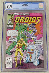 DROIDS #1 CGC 9.4 (1986) PRINT ERROR - 1st JOST ELLON & KUGG (Marvel) STAR WARS!