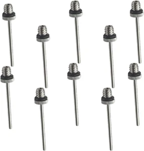 10 Stuck Ball Pumpe Nadeln Doppel Loch Aufblasbare Für Sport Bälle Dauerhaft Neu - Bild 1 von 12