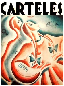 366. Póster de diseño de calidad ""pareja de baile"" cubierta de revista tradicional. Arte interior en el hogar - Imagen 1 de 1