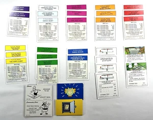 Die Simpsons Edition 2001 Hasbro Monopoly Brettspiel Ersatz Eigentum Karten - Bild 1 von 7