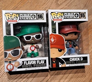Funko Pop Public Enemy Set Chuck D #15 and Flava Flav #16 Brand New Vaulted - Picture 1 of 12