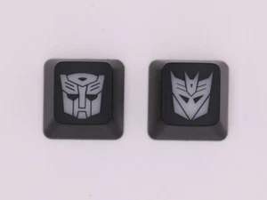 Transformers Autobots & Decepticons Logo Black Backlit ABS OEM Profile Keycaps - Picture 1 of 6