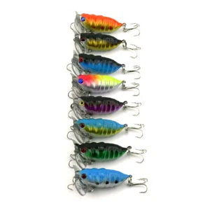 8PCS Lot 4cm/4.4g Insect Cicada Fishing Lure Crankbait Bass Topwater Hard Bait - Picture 1 of 12