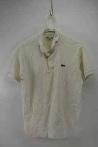 Lacoste Mens White Classic Fit Short Sleeve Polo Shirt Size L 5 - Picture 1 of 3
