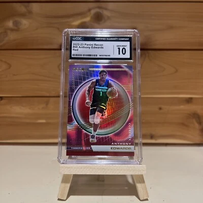 22-23 Panini Recon #69 Anthony Edwards Red /199 GEM MT 10 - Image 1 of 2