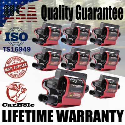 8X SQUARE IGNITION COILS FOR 1999-2007 CHEVY GMC 4.8L 5.3L 6.0L 8.1L D581 UF271 - Image 1 of 4