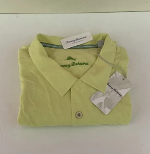 Tommy Bahama Short Sleeves Shirt XXL Yellow Bird It Through the Grapevine Silk - Picture 1 of 9