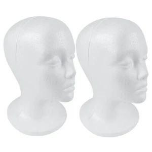 SHANY Styrofoam Model Heads/Hat Wig Foam Mannequin - 11" Round base - 2 pieces - Picture 1 of 8