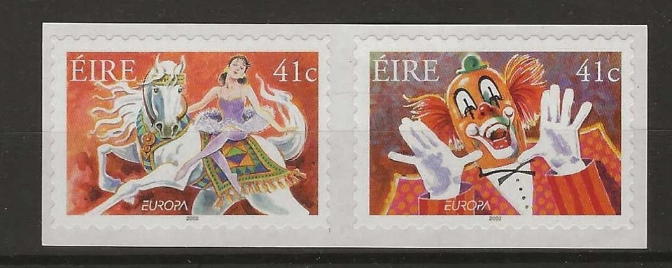 Irlanda 2002 - Europa, El Circo Juego de 2 Autoadhesivos - MNH Foto 1 de 1