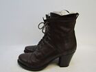 Vero Cuoio Womens Sz 41 EUR Brown Leather Lace Up High Heel Ankle Boots