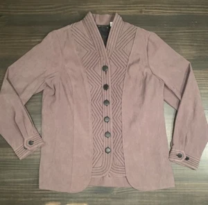 Bob Mackie Wearable Art Jacket Damen Medium Button Down leichter Blazer Mantel - Bild 1 von 7