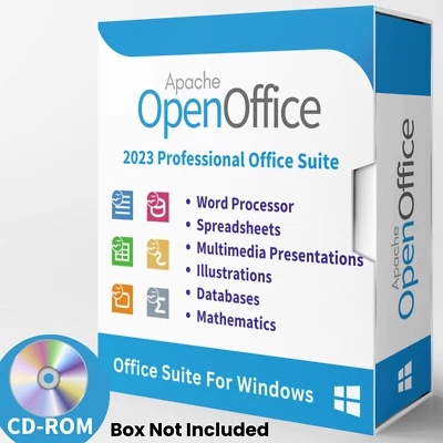 Open Office 2023 | Word Processor, Slide Show, Spreadsheet Software Suite | CD - Image 1 of 4