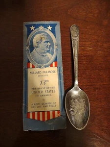 Vintage Wm. Rogers Millard Fillmore Silver Plated Presidential Spoon - Picture 1 of 7
