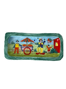Vintage Nino Parrucca Serving Platter Dish Italy Wall Hanging Hand Painted Clown - Picture 1 of 10