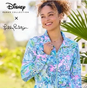 Lilly Pulitzer Disney Cinderella Leona Zip Up Jacket  Size XL NWT - Picture 1 of 11