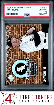 2006 SPx SPxTRA INFO #XI-JT JIM THOME PHILLIES HOF POP 2 PSA 10 - Image 1 of 3