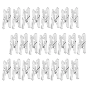 Juego de 100 piezas de mini clips de clip de plástico para colgar pequeñas pinzas para ropa - Imagen 1 de 12