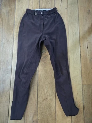 Pantalones de equitación Pikeur para mujer marrón con agarre de asiento completo talla 28L pantalones ecuestres Foto 1 de 4