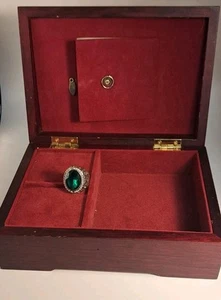 Lenox Cherished Memories Jewelry Box Wood w/ Porcelain Photo Frame w/ Gold Trim - Picture 1 of 6