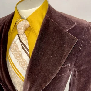 Nino Cerruti Blazer Sakko Velour Anzug Sport Mantel Vintage 60er 70er Disco Herren 40 - Bild 1 von 20