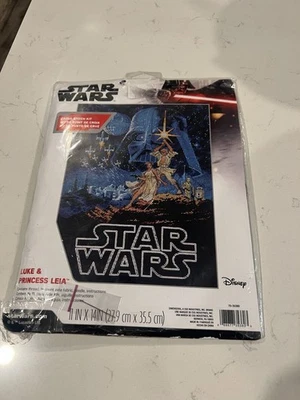Dimensions Star Wars Luke & Princess Leia Counted Cross Stitch Kit 11 x 14 Inch - Image 1 of 3