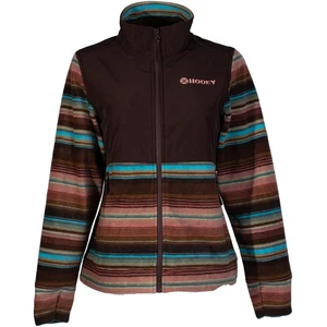 Hooey Youth Girl's Tech Brown Serape Stripe Fleece Jacket HJ133SPBR-Y - Picture 1 of 1