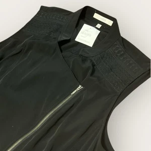Sejour 14w ärmellose Jacke/Weste elastische Taille Schulterdetail Nordstrom Neu mit Etikett - Bild 1 von 6