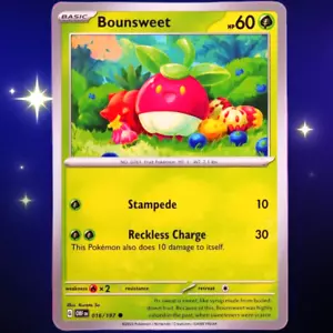Bounsweet - Común - Juego de cartas coleccionables Pokémon Llamas de obsidiana escarlata y violeta #016/197 - Imagen 1 de 3