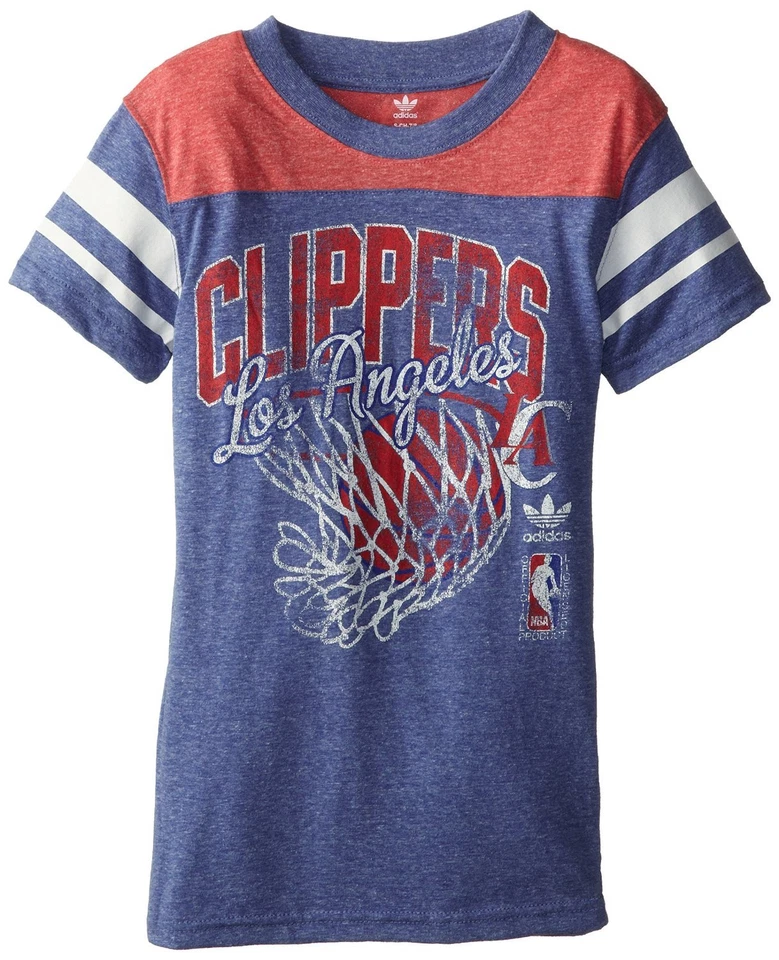 (Pequeño 7/8) Niñas Niños Jóvenes Adidas NBA LA Los Angeles Clippers Camisa Tri-Mezcla Foto 1 de 1