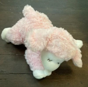 Baby Gund rosa Plüsch Winky 58131 Lamm Schaf Rassel Baby Spielzeug - Bild 1 von 4